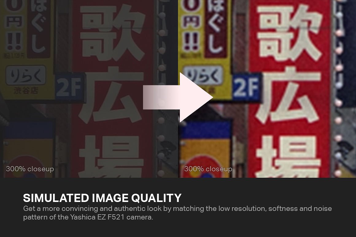 专业模拟相机的图像质量效果PS动作Yashica EZ F5