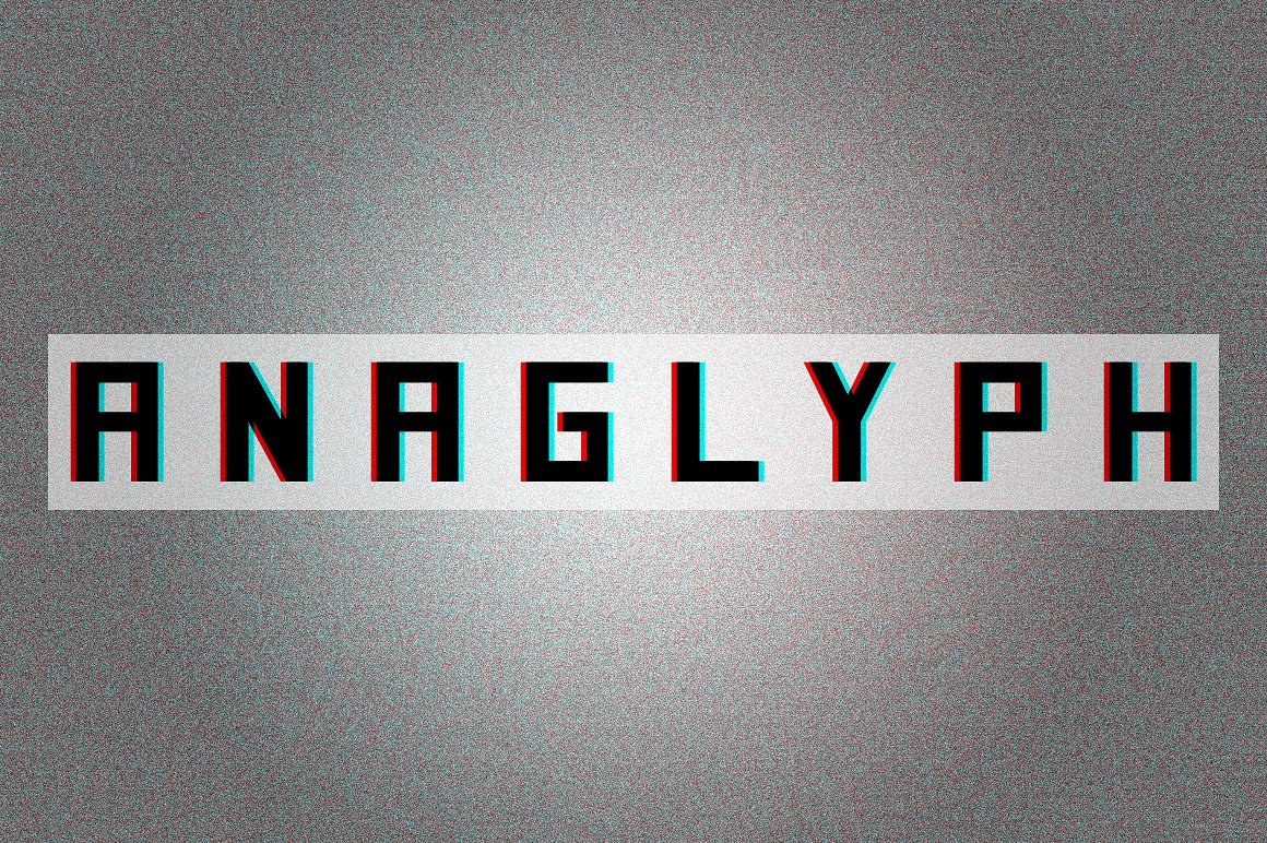 浮雕3D效果PS动作Anaglyph Photoshop A