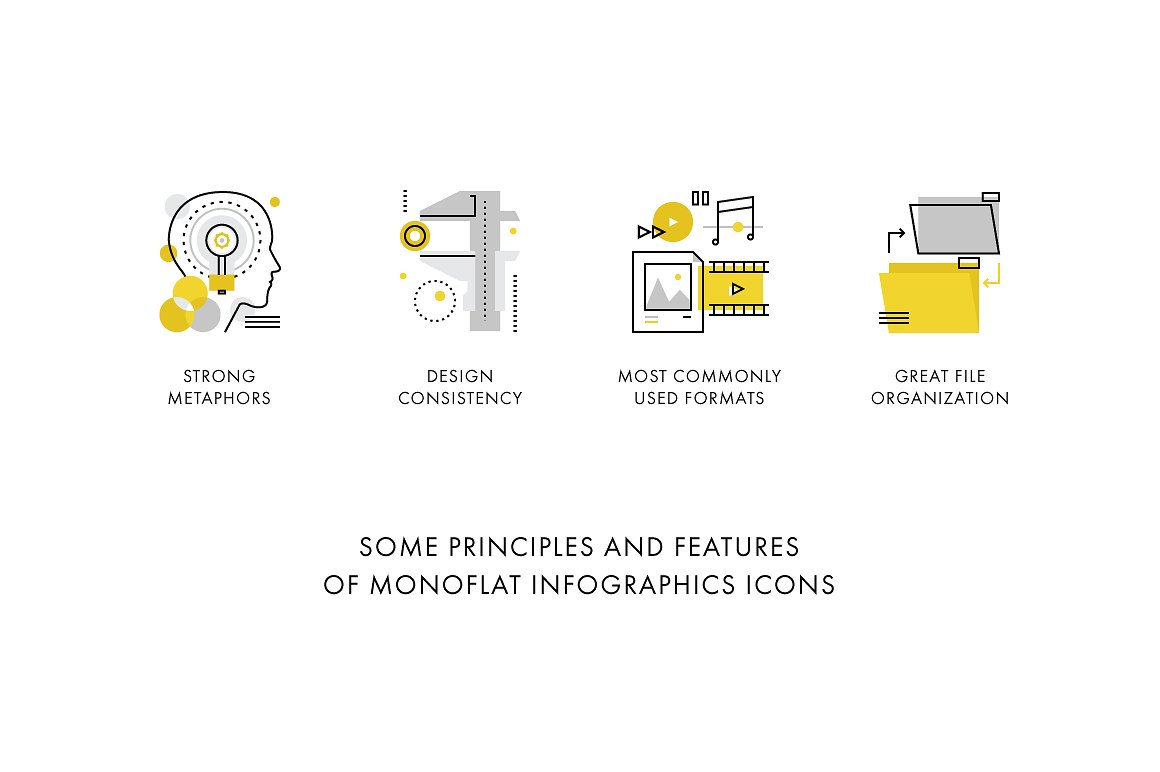 Monoflat 信息图表图标合集 Infographics