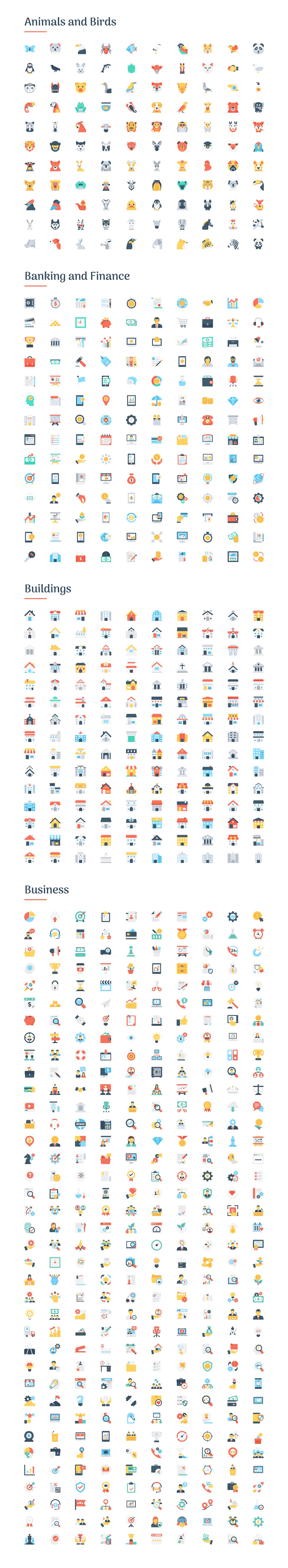 6150 Flat Icons Bundle