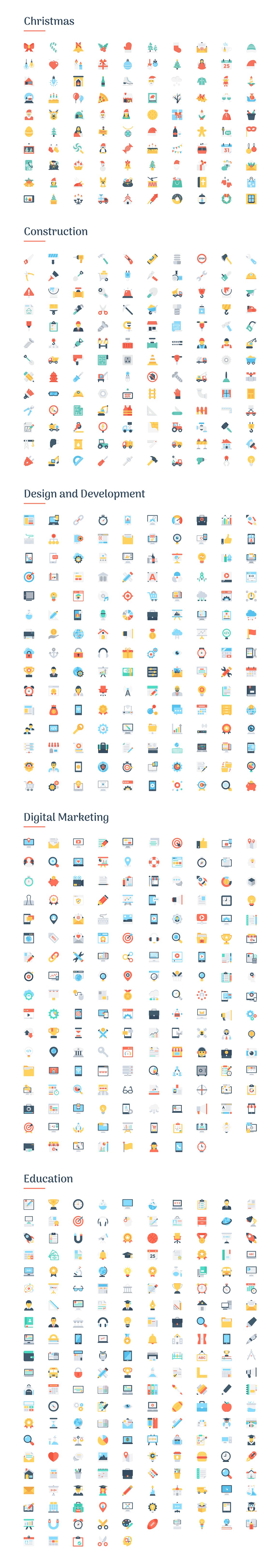 6150 Flat Icons Bundle