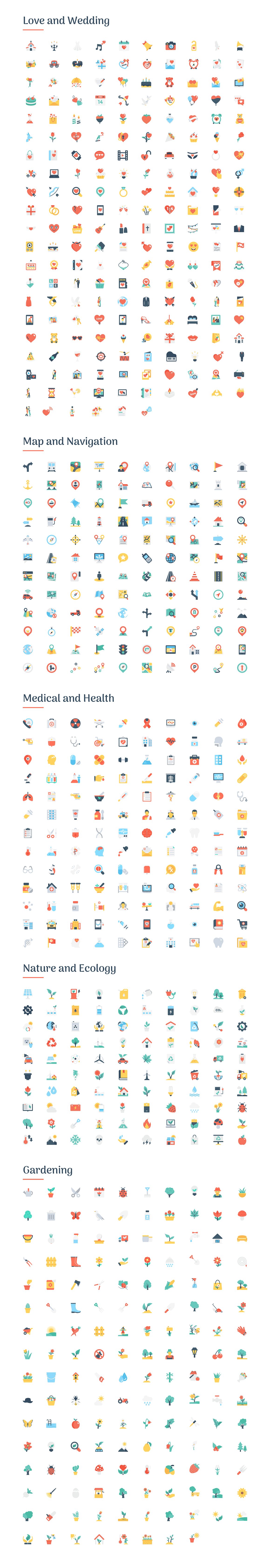 6150 Flat Icons Bundle