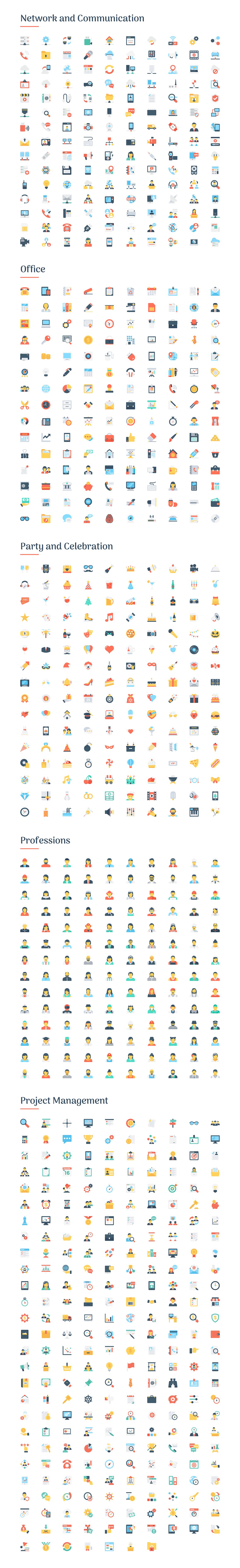 6150 Flat Icons Bundle