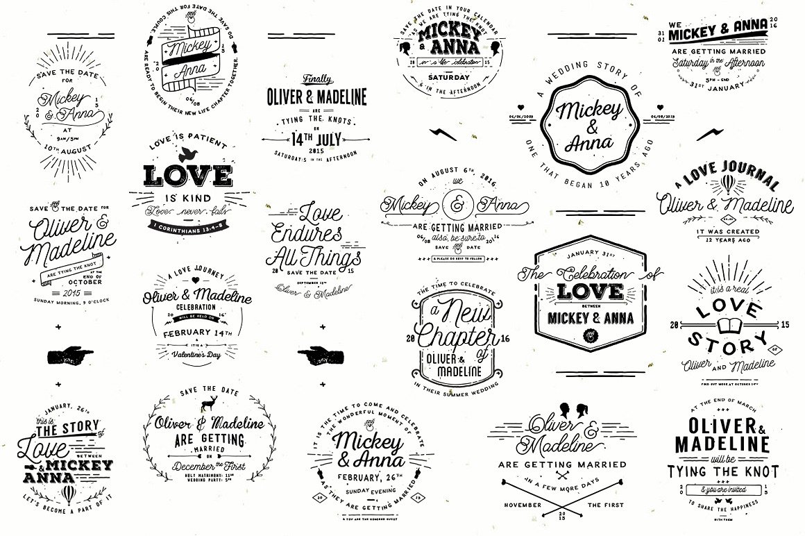 20 Rustic Wedding Badge -amp;