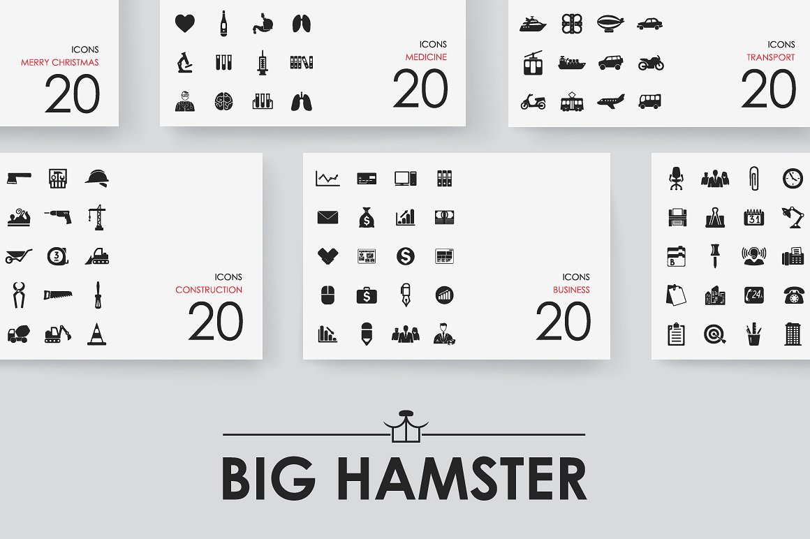 8900 BIG HAMSTER Icons Library