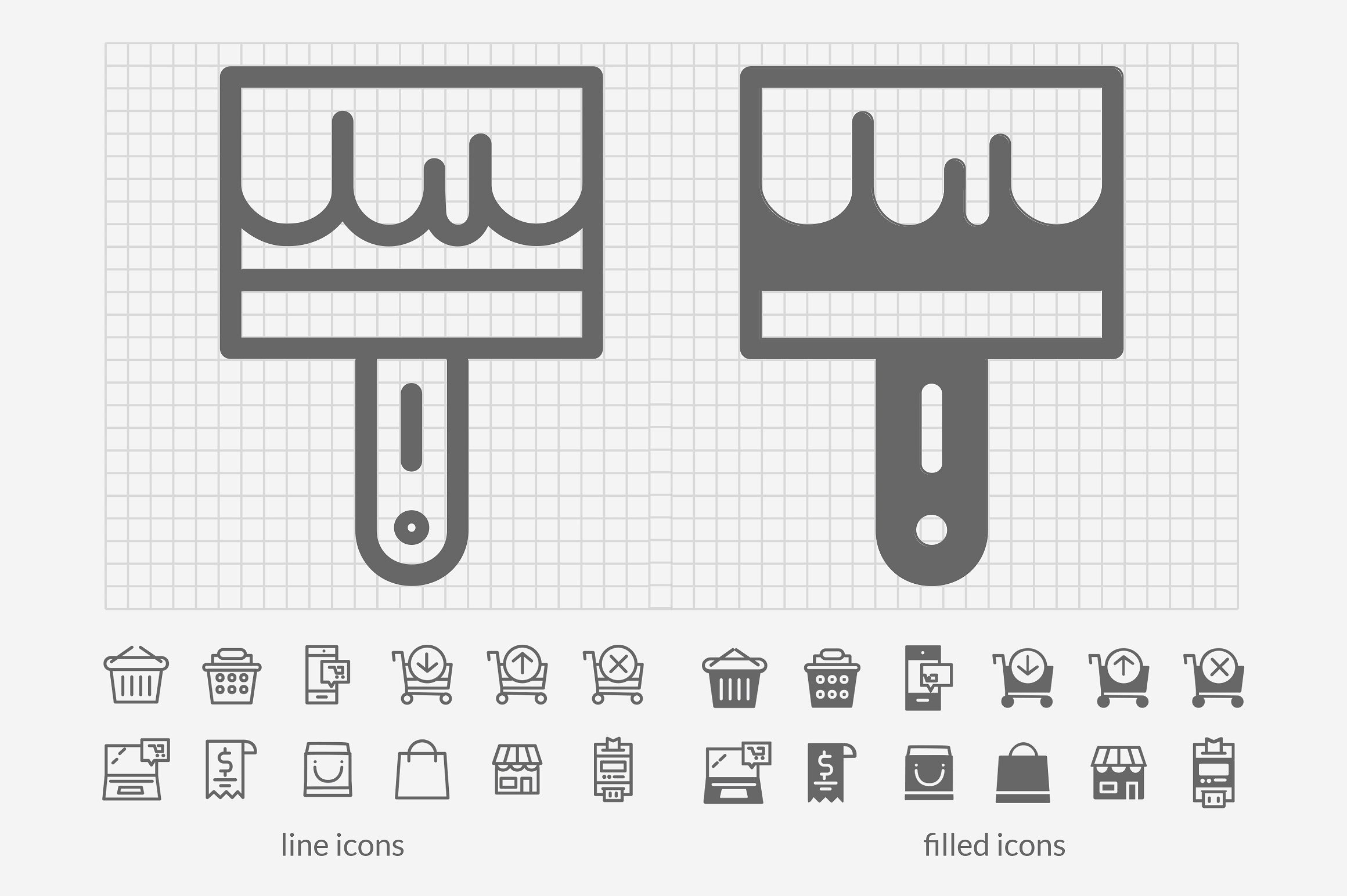 4000 Line and Filled Icons Bun