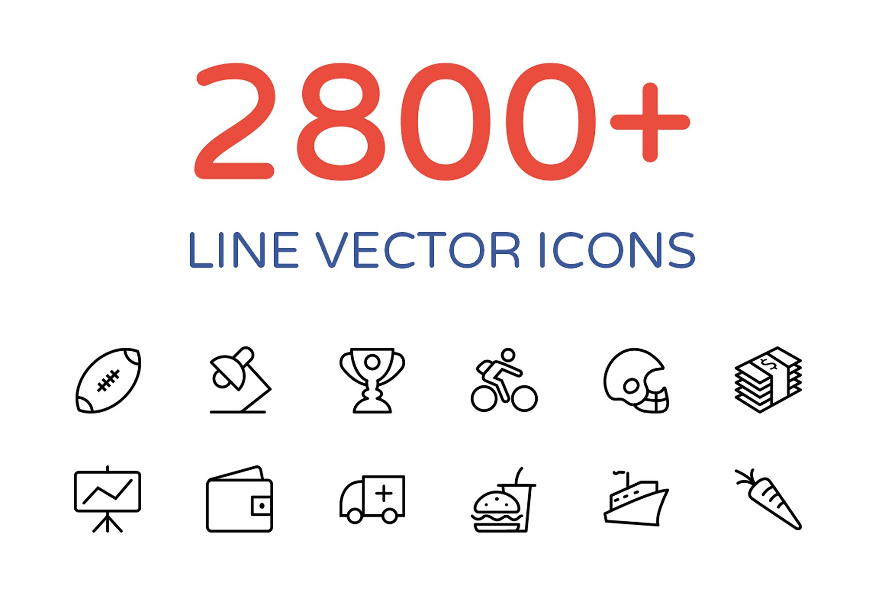 2800 Line Vector Icons Bundle