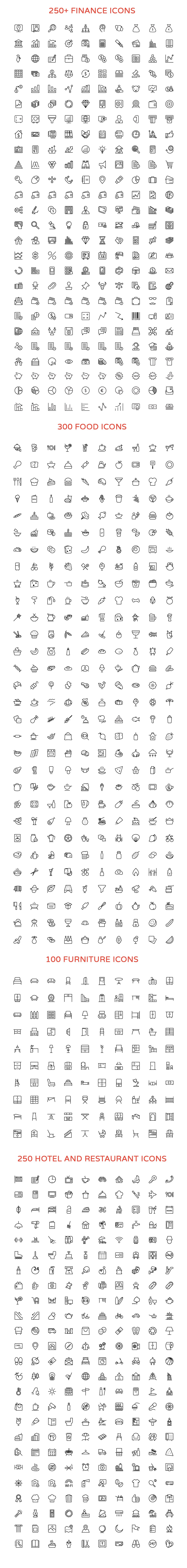 2800 Line Vector Icons Bundle