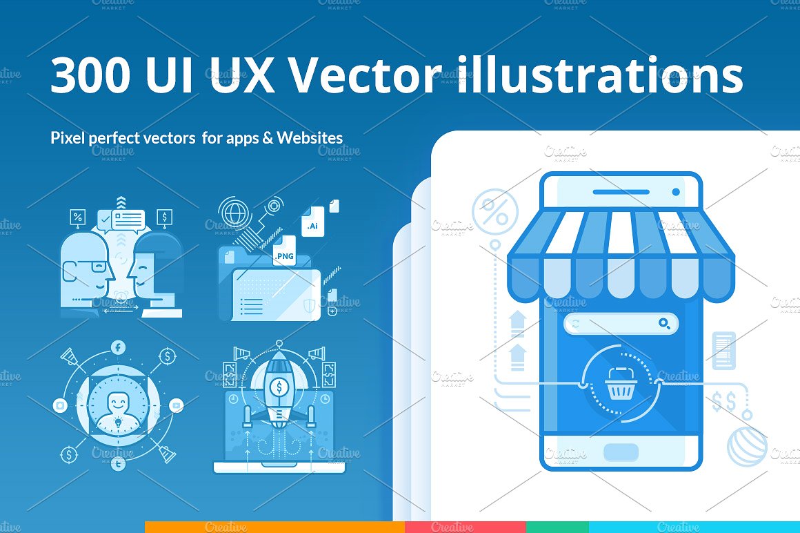 300 UI UX Illustrations