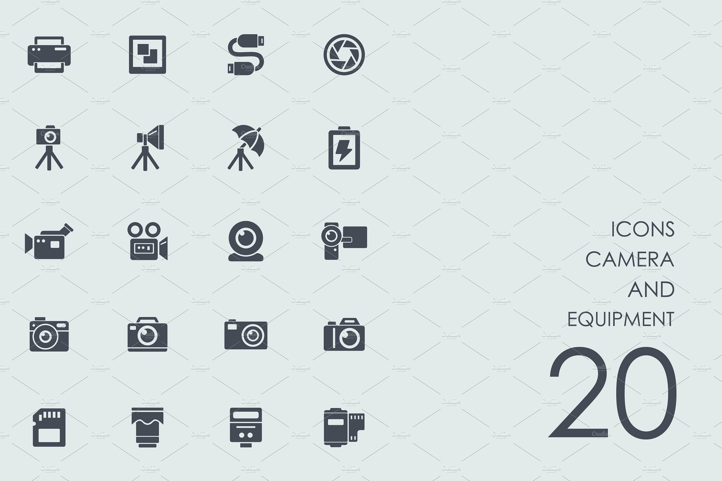 Camera and equipment icons