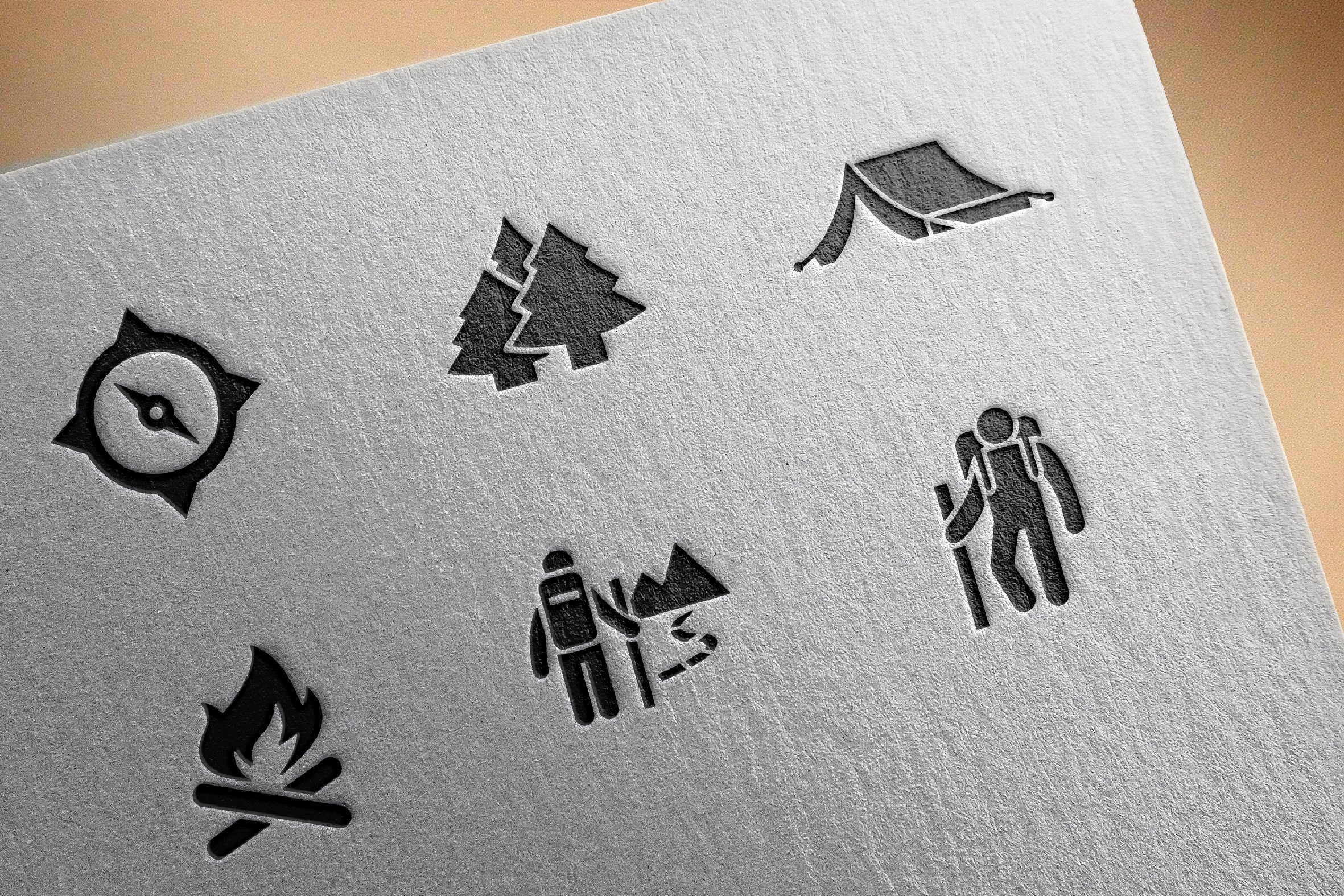 Hiking icons