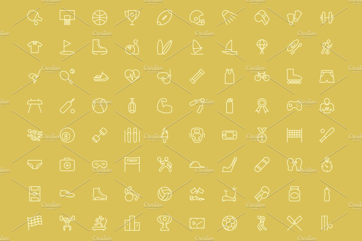 200 Sports Line Icons