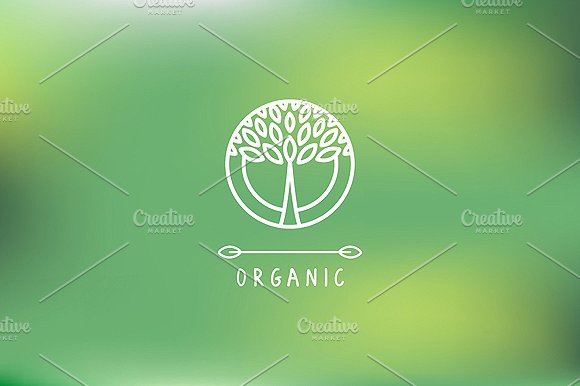 Outline organic emblems