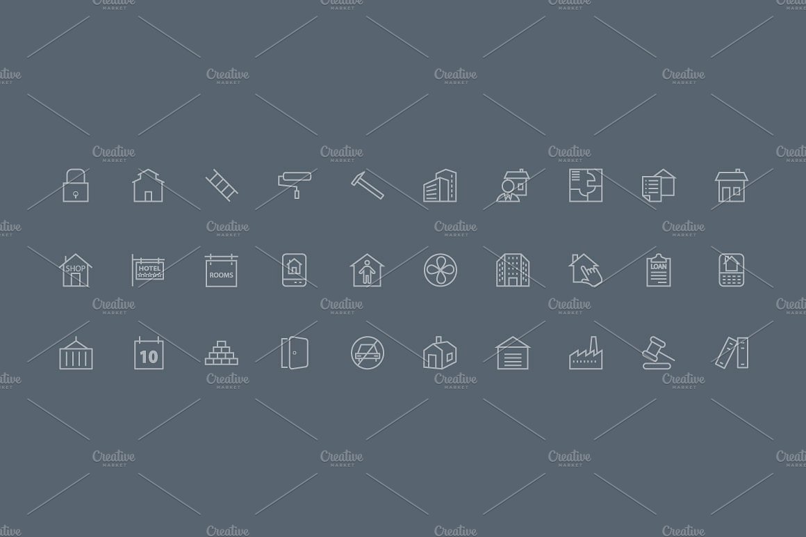 90 Real Estate Icons