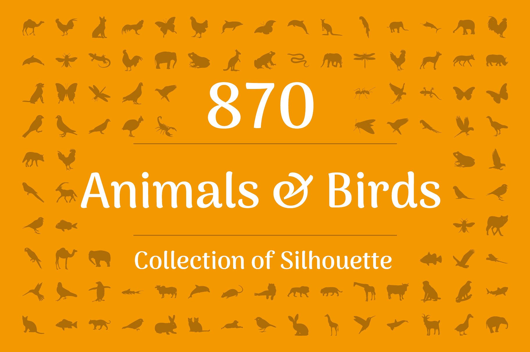 870 Animals and Birds Silhouet