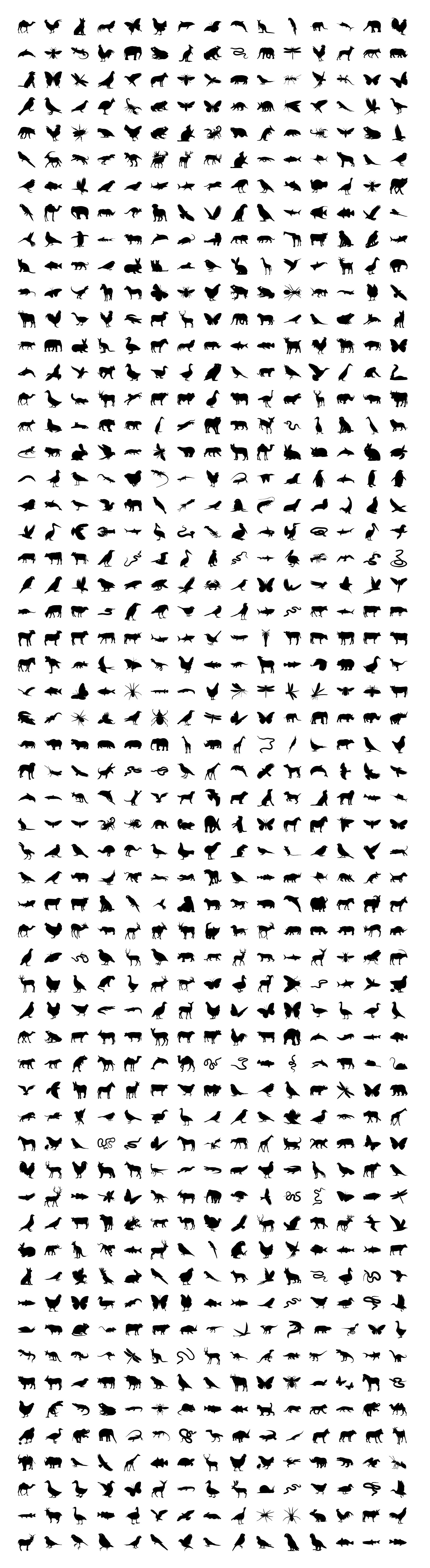 870 Animals and Birds Silhouet