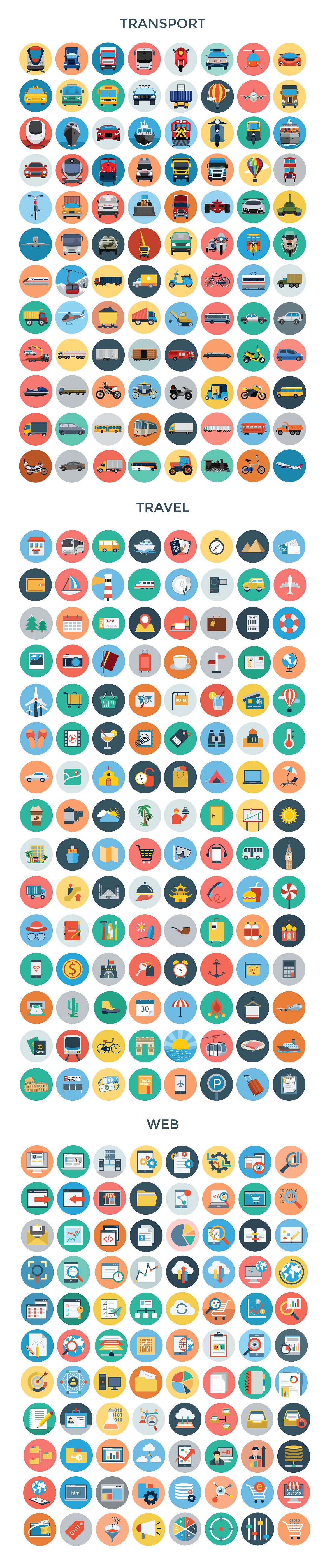 3200 Flat Vector Icons