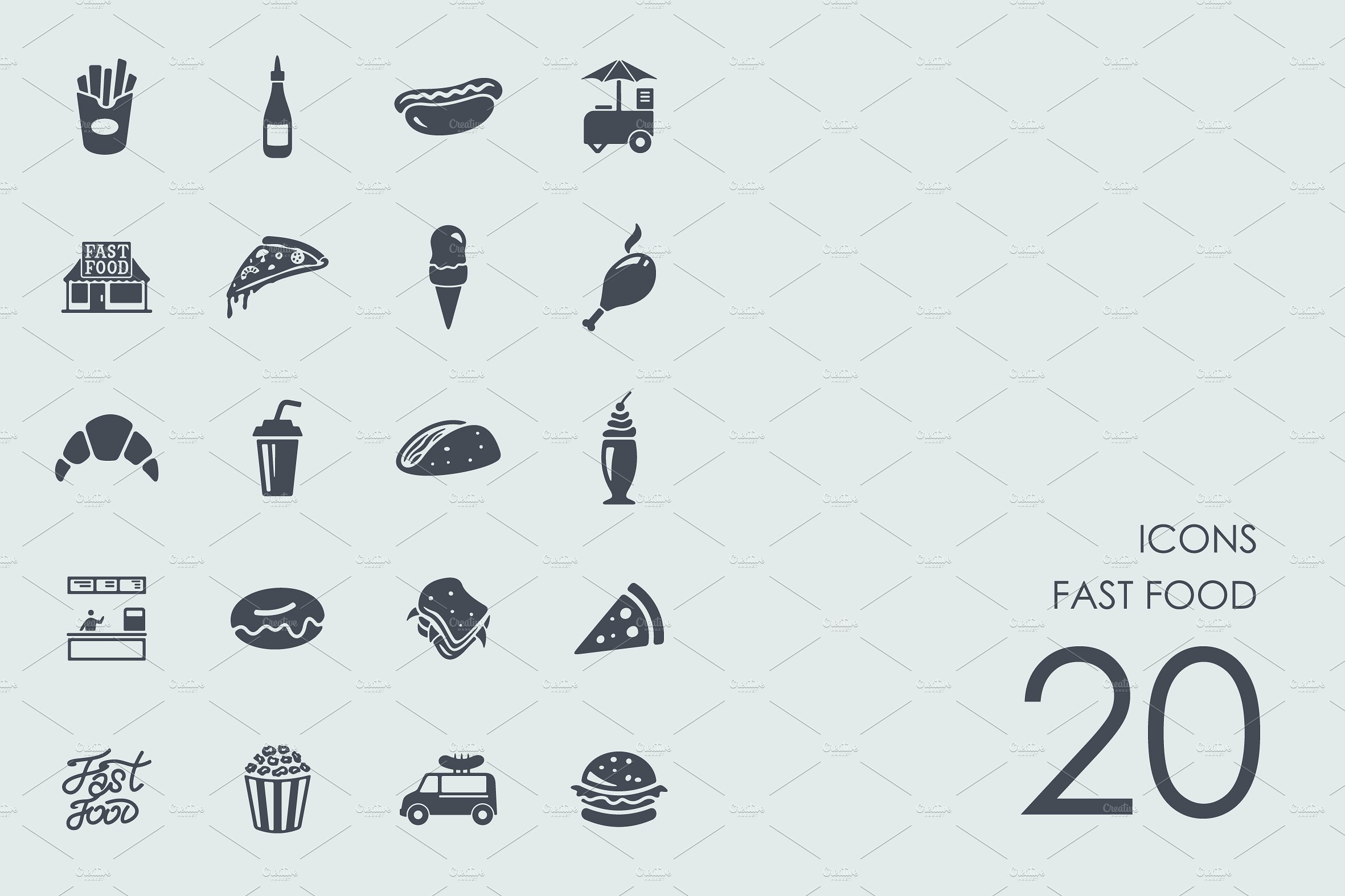 Fast food icons