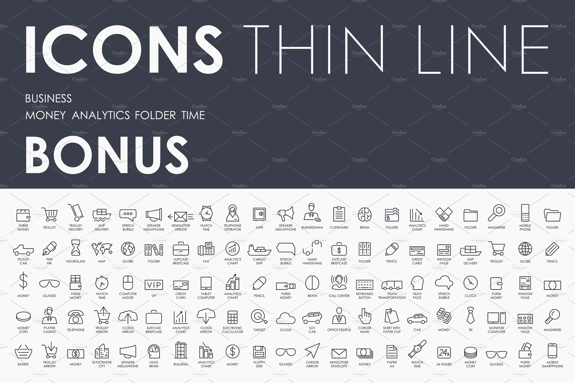 Technology thinline icons BO