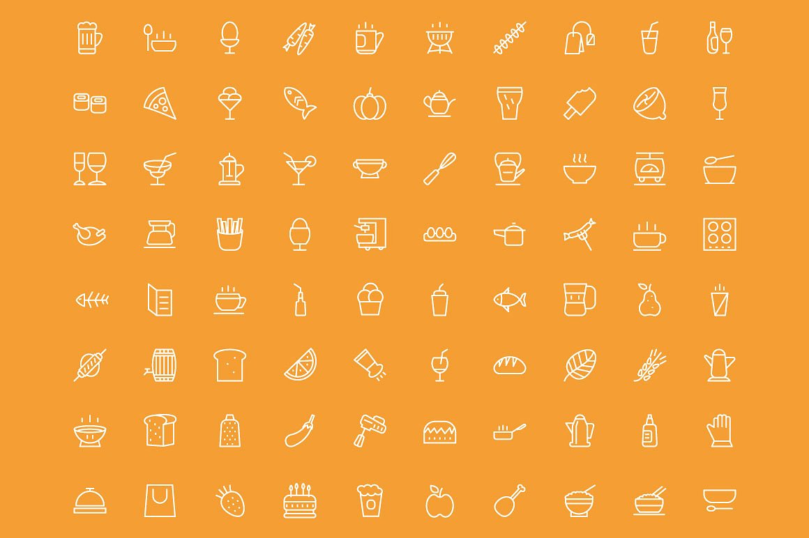 500 Food and Drinks Icons