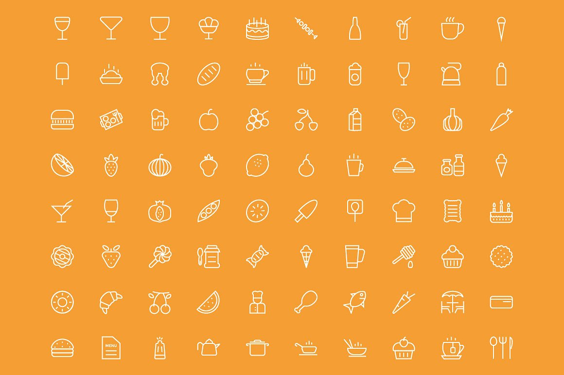 500 Food and Drinks Icons