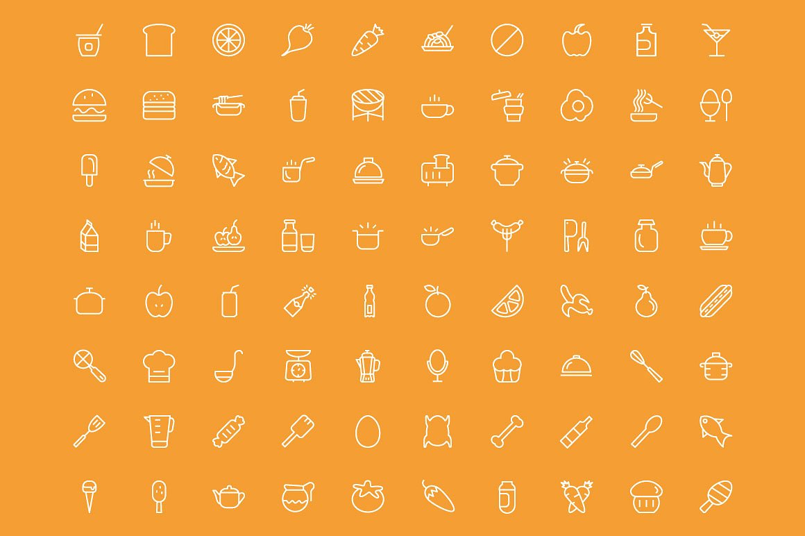 500 Food and Drinks Icons