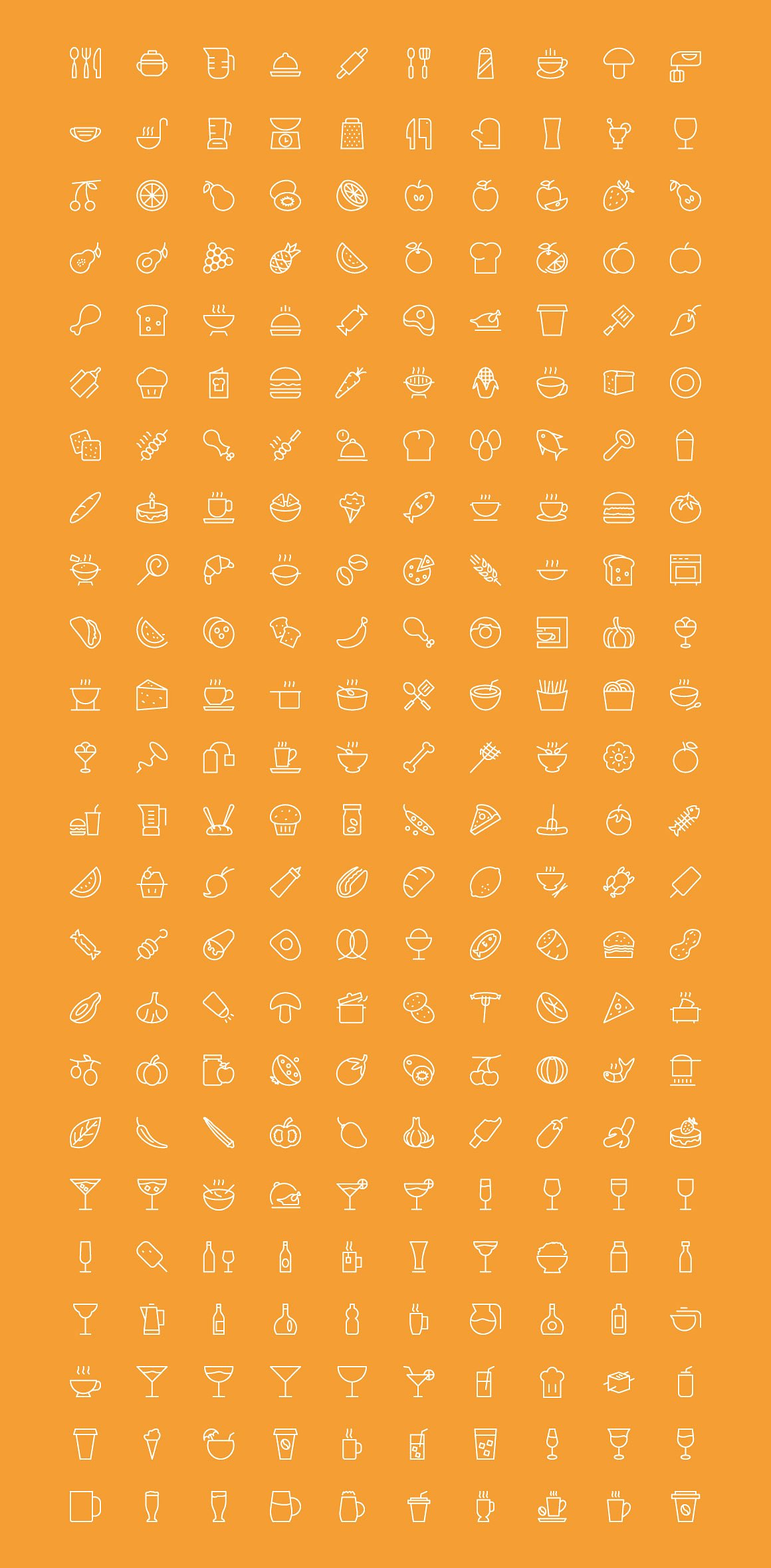 500 Food and Drinks Icons