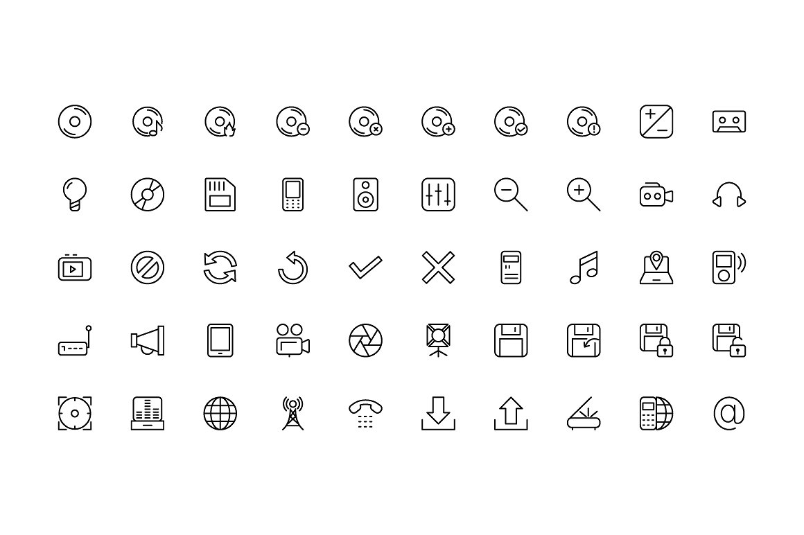 125 Media Icons