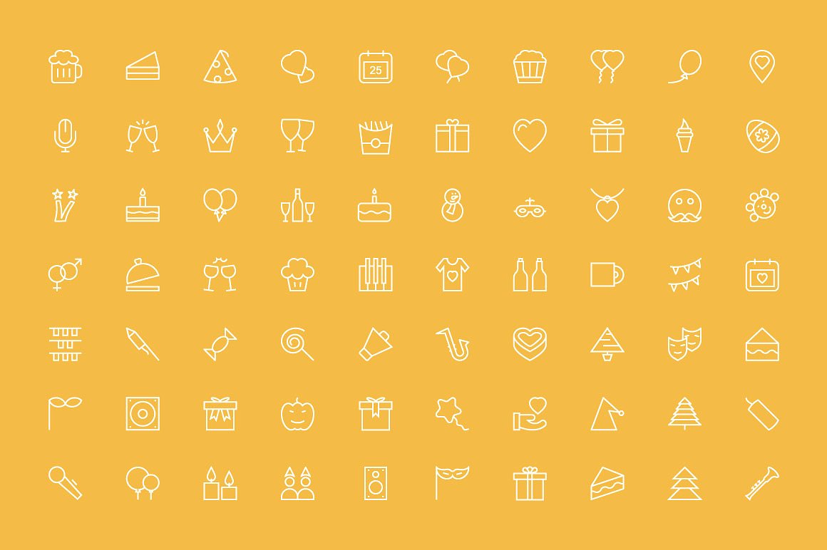 150 Celebration Vector Icons