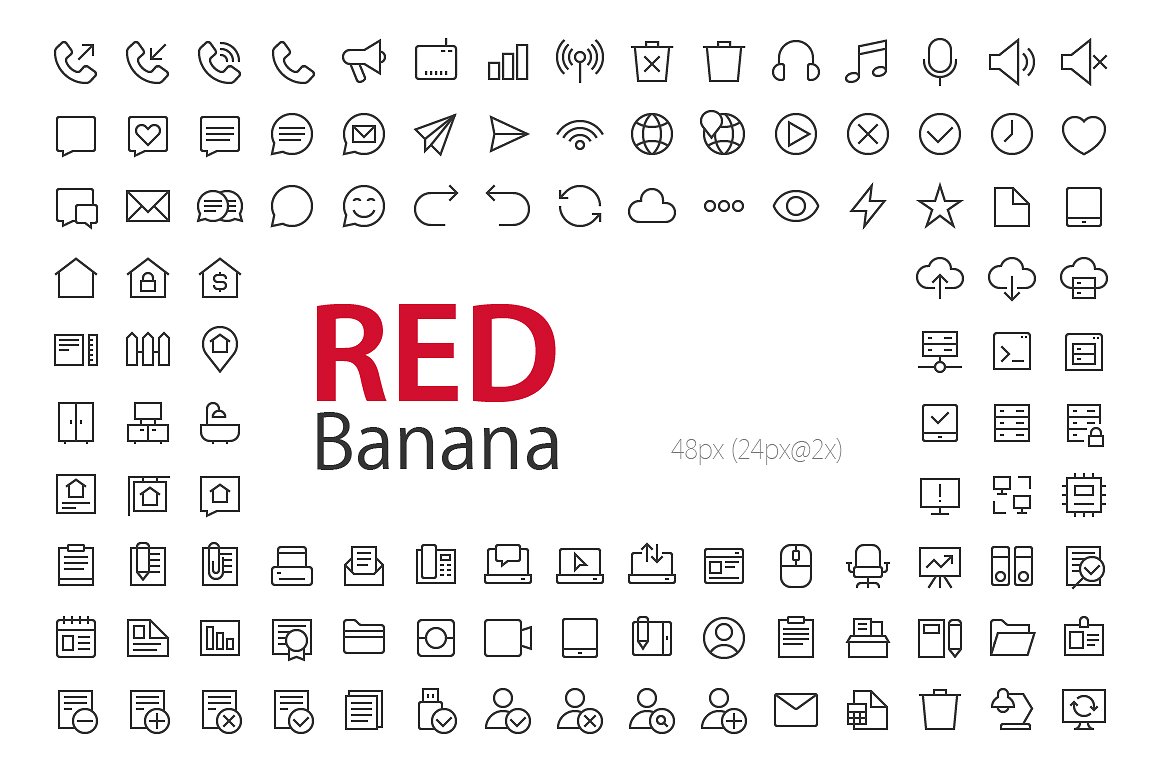 3800 RED Banana Icons