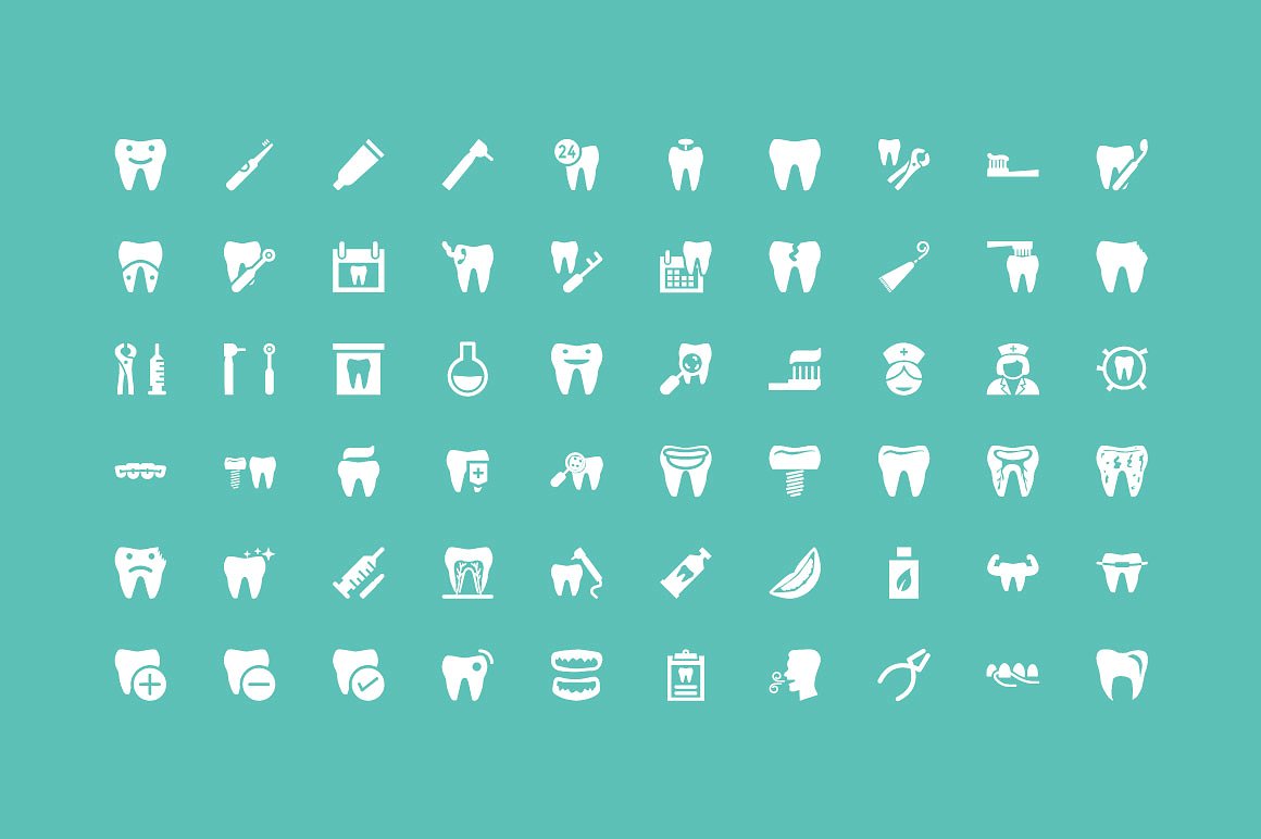 100 Dental Vector Icons