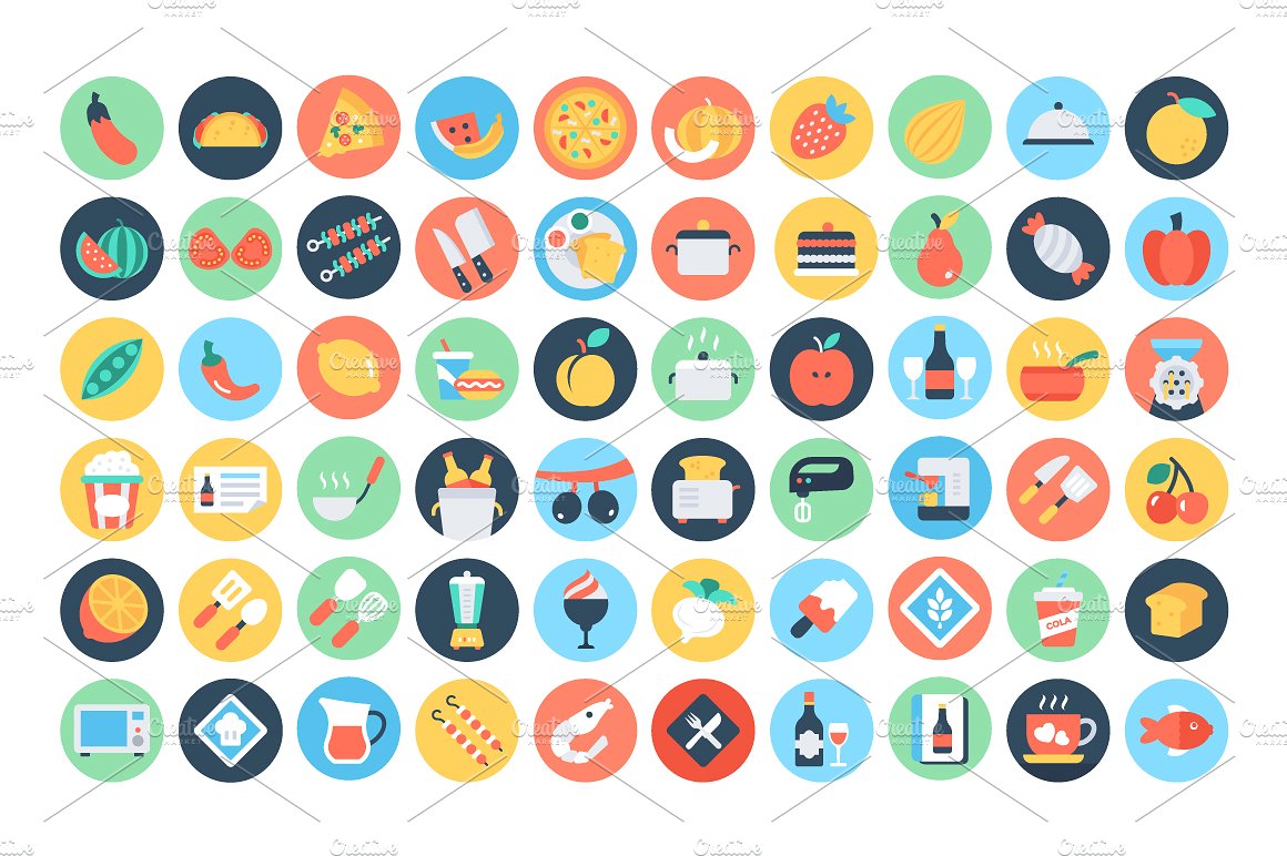 300 Flat Food and Drinks Icon