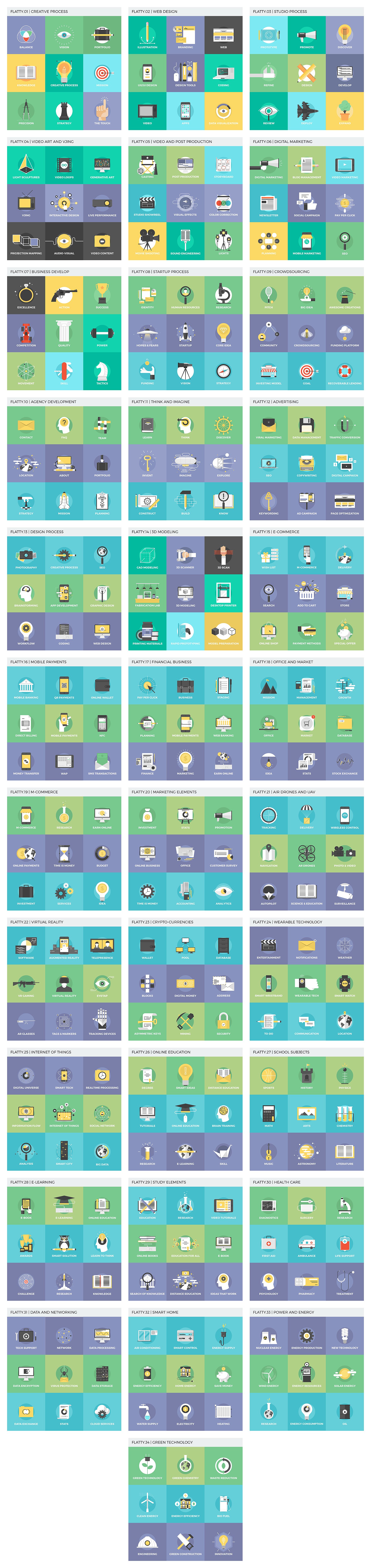 Flatty Icons Collection