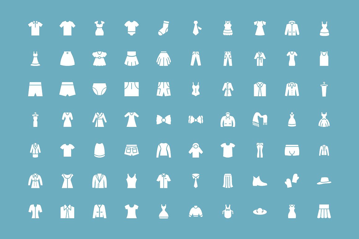 100 Clothes Vector Icons