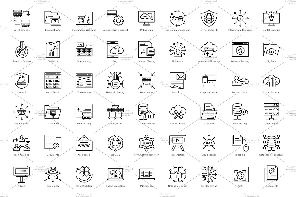 1458 Web and Seo Line Icons Se