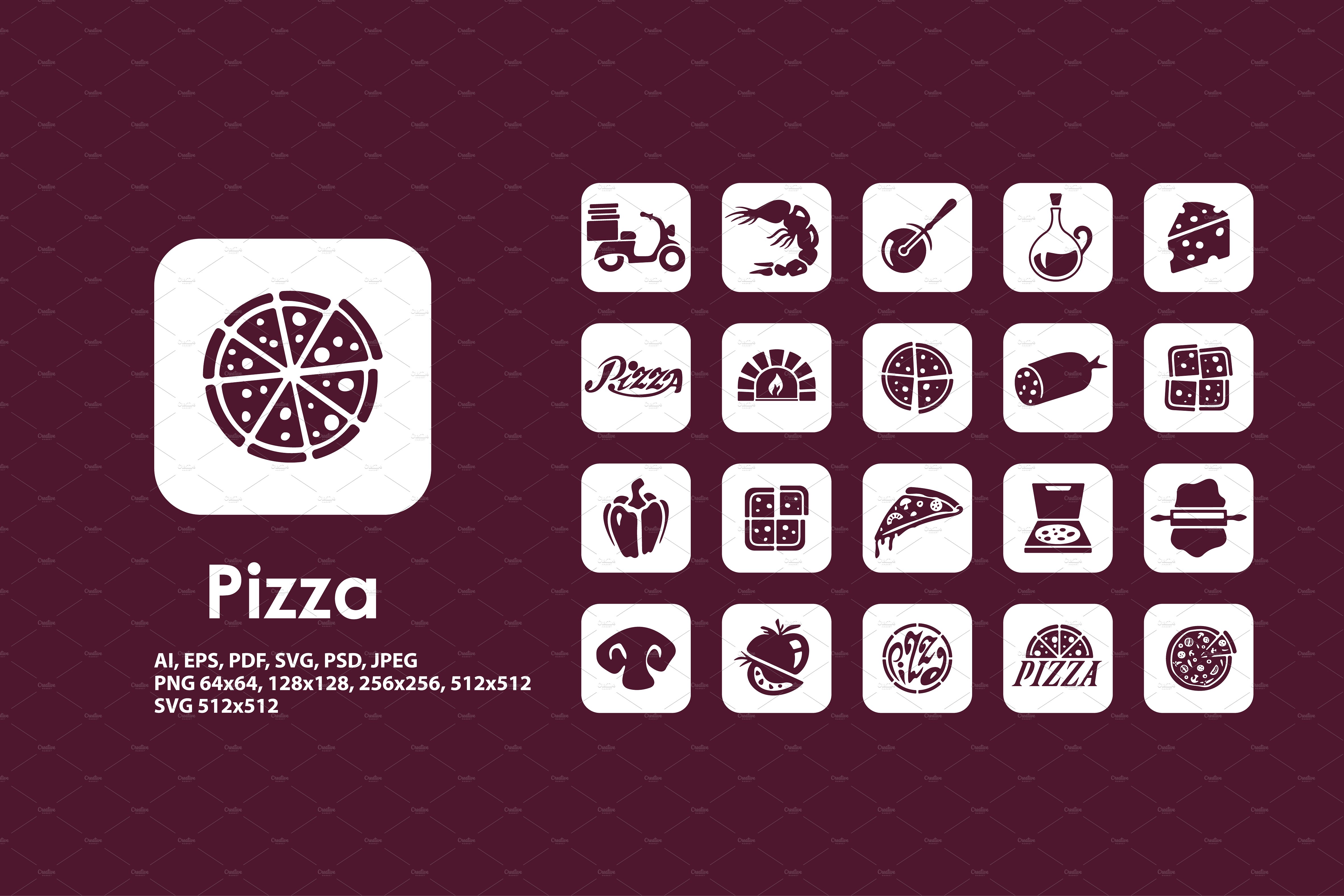 Pizza icons