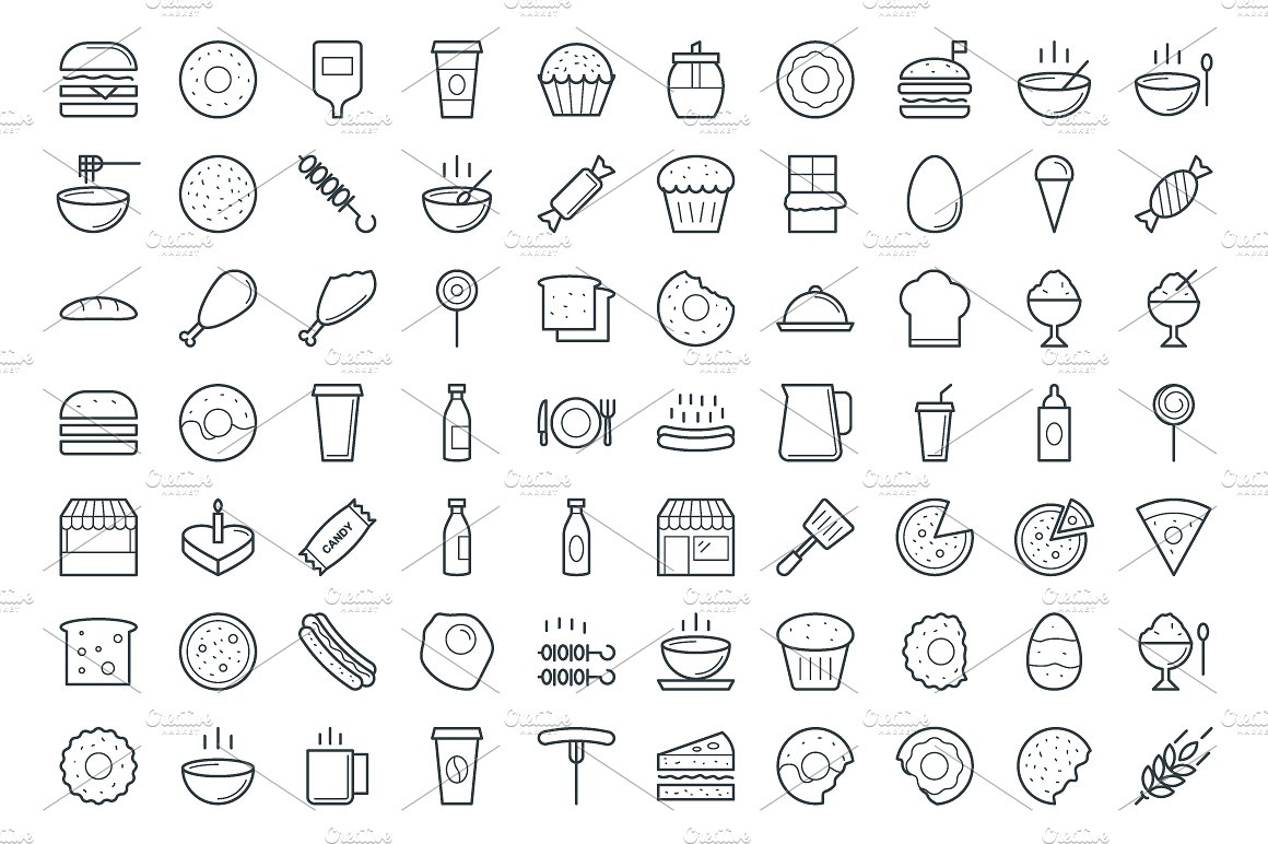 300 Food Vector Icons