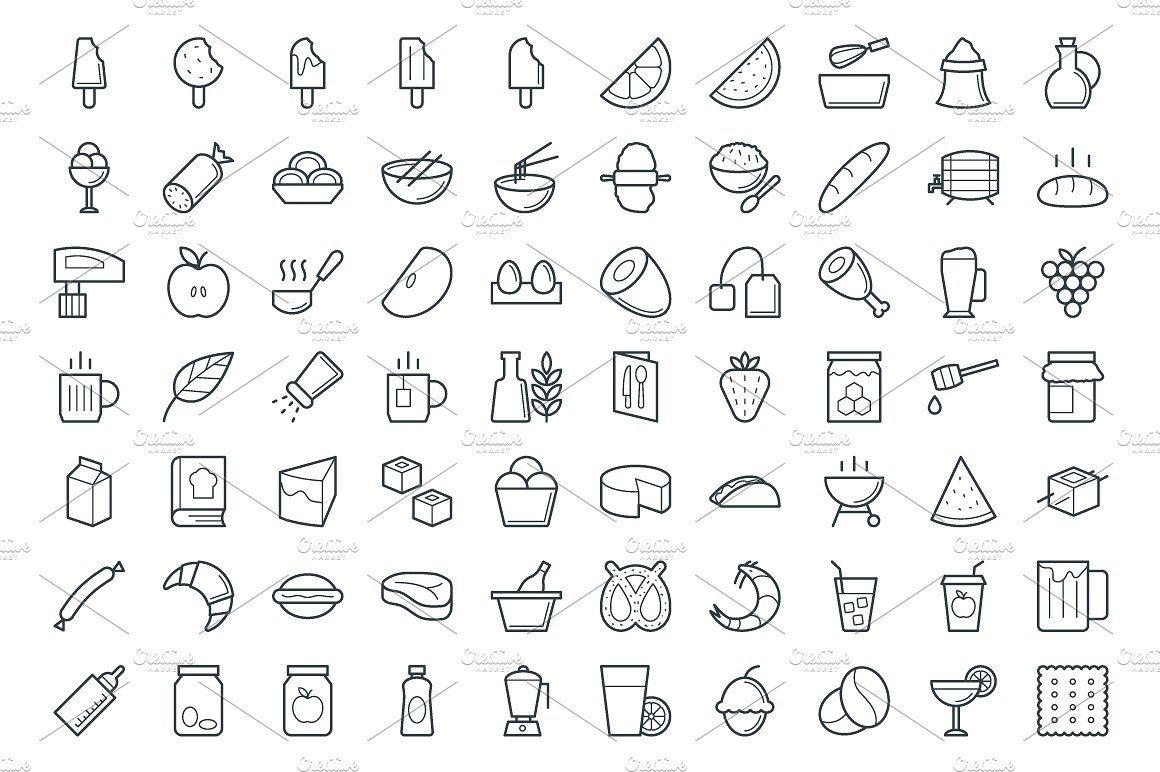 300 Food Vector Icons