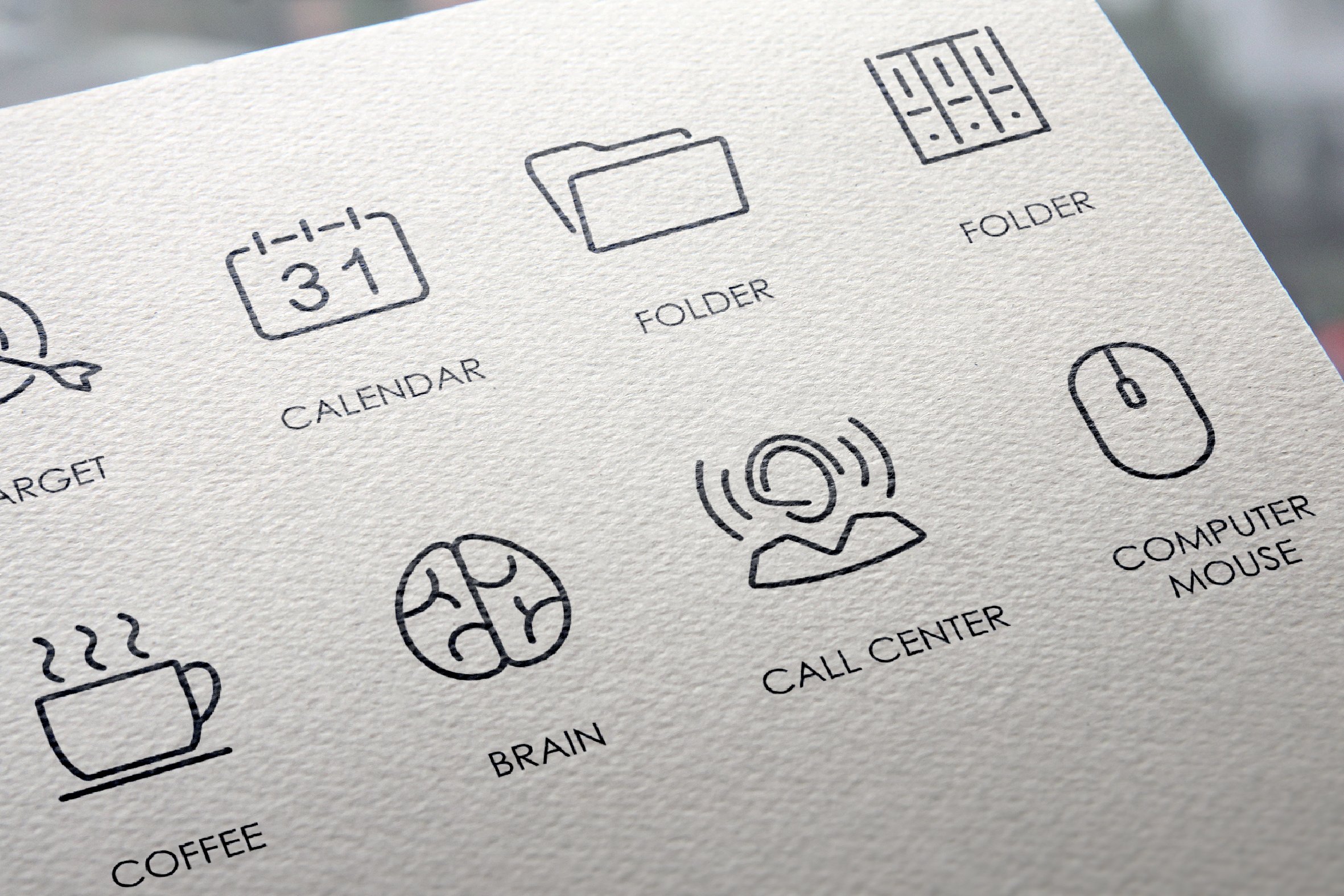 Office thinline icons