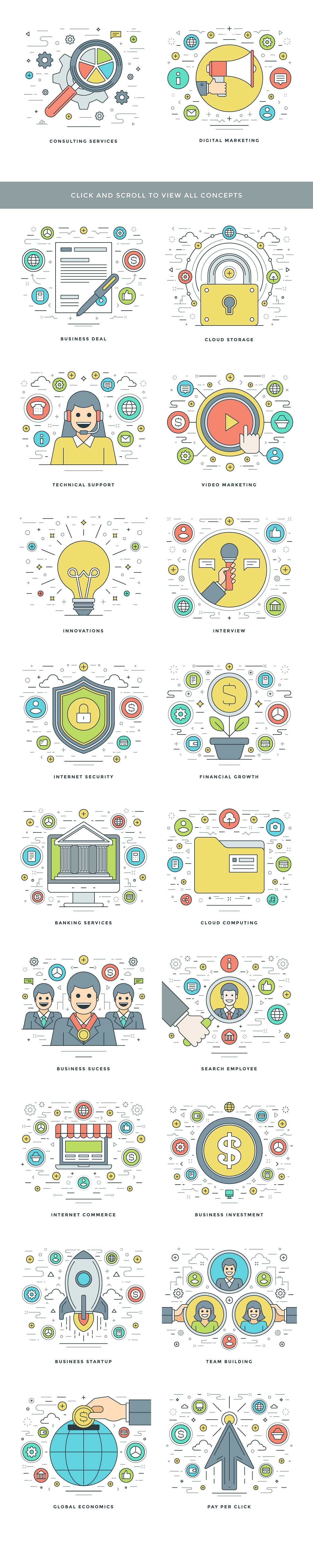 40 Flat line concepts