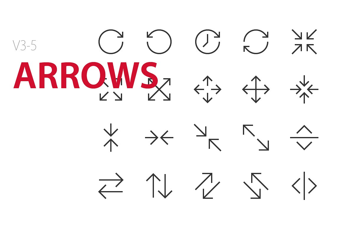 100 Arrows UI icons