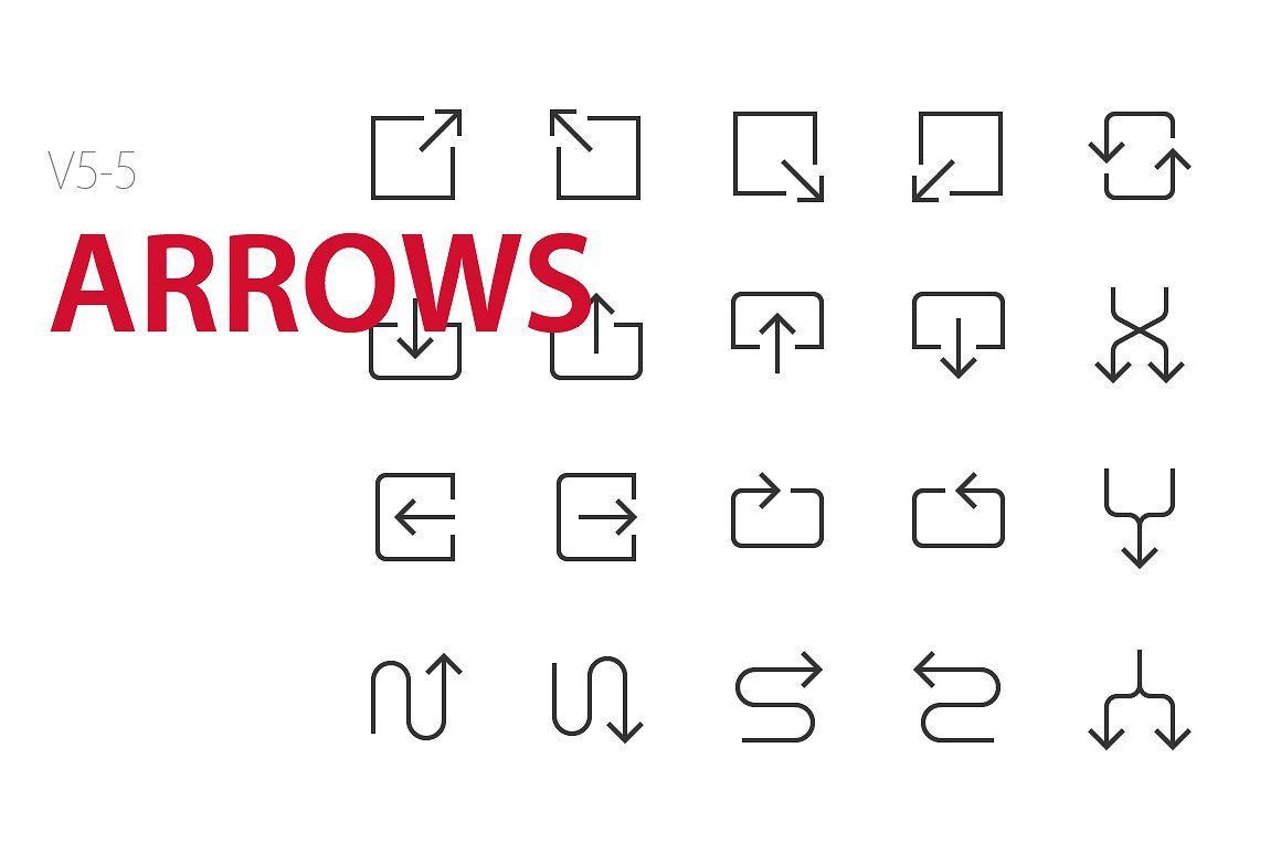 100 Arrows UI icons