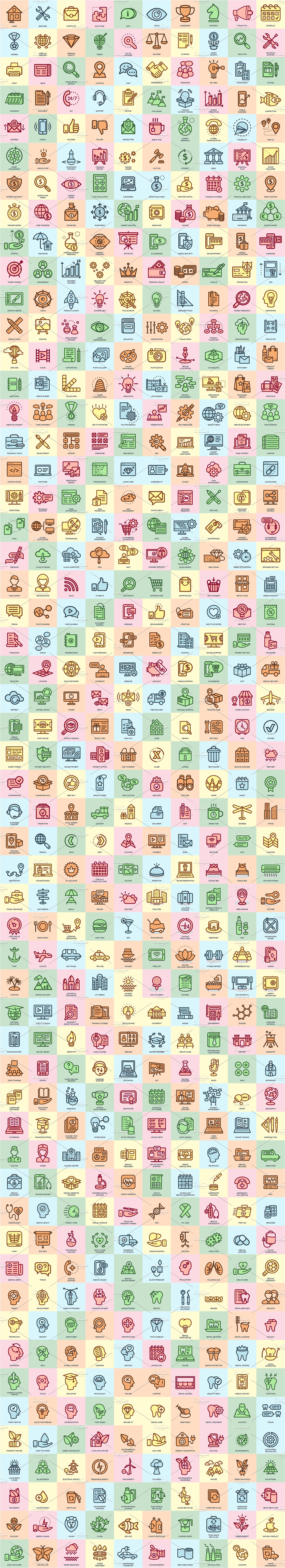 1650 Line Icons Bundle