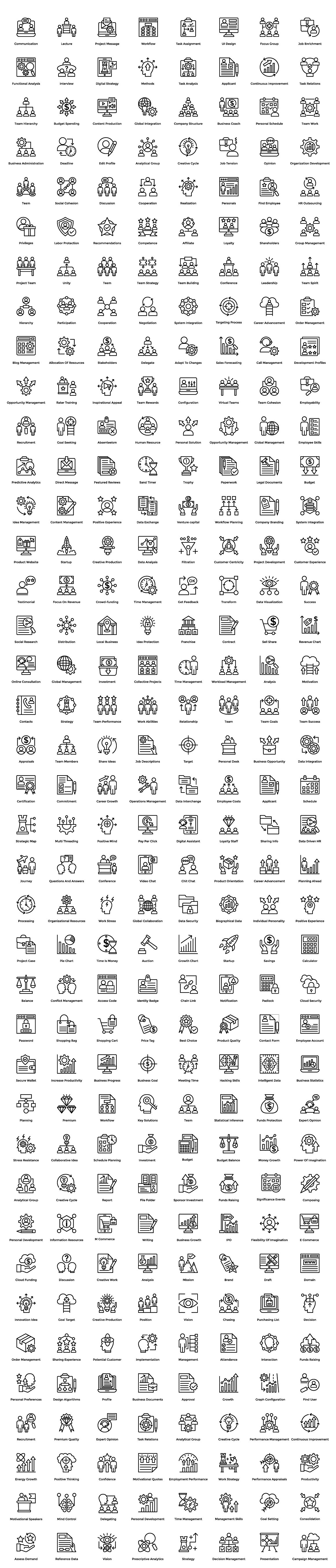 624 Project Management Icons