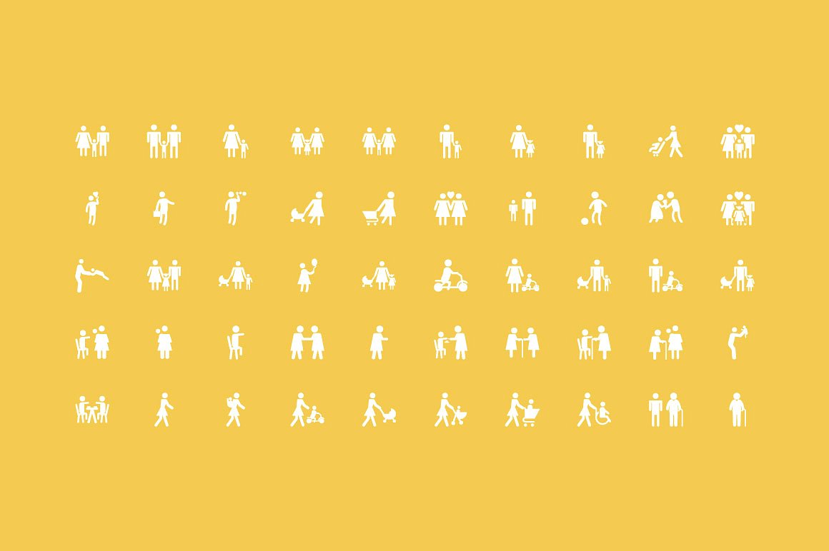 75 Family Vector Icons