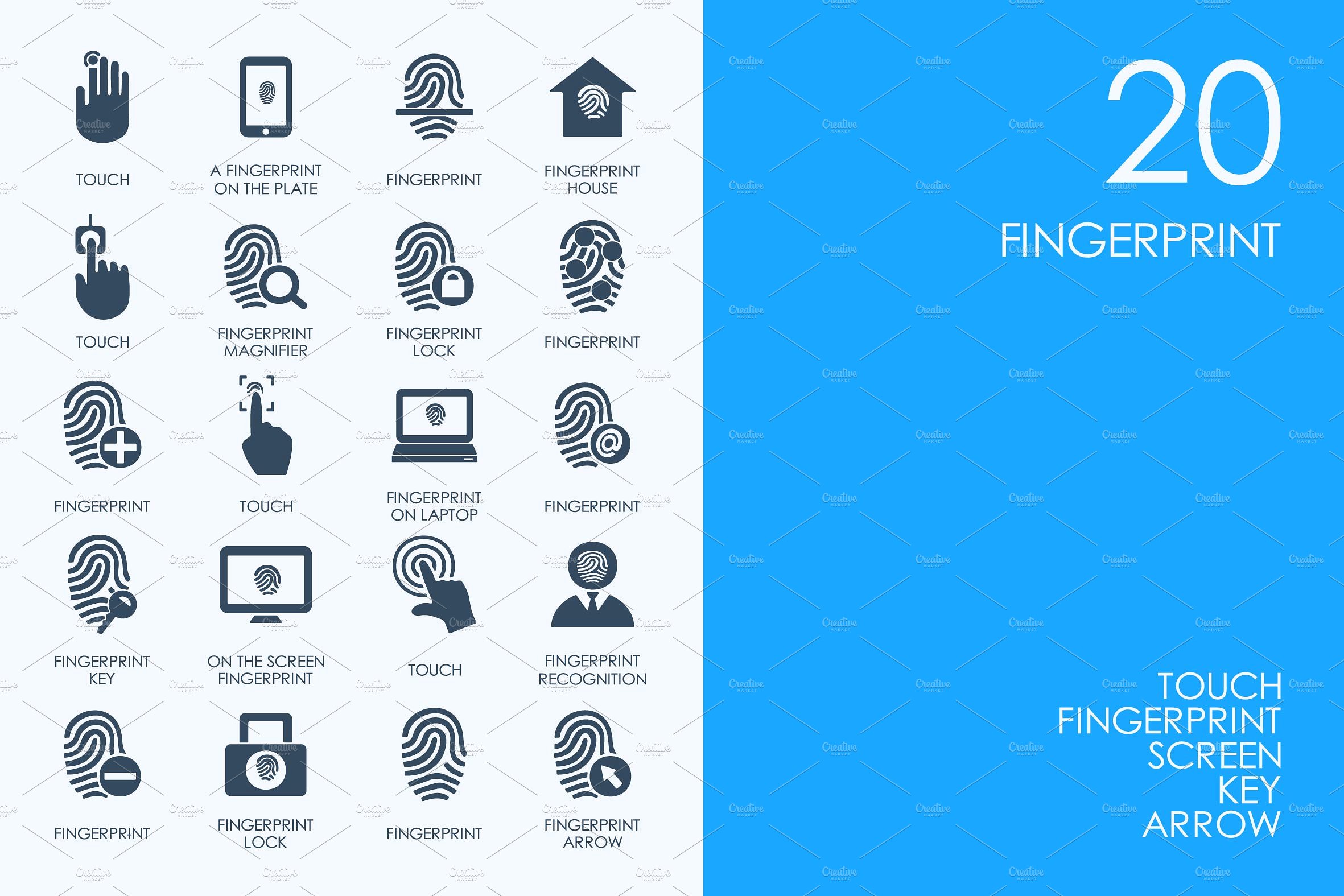 Fingerprint icons