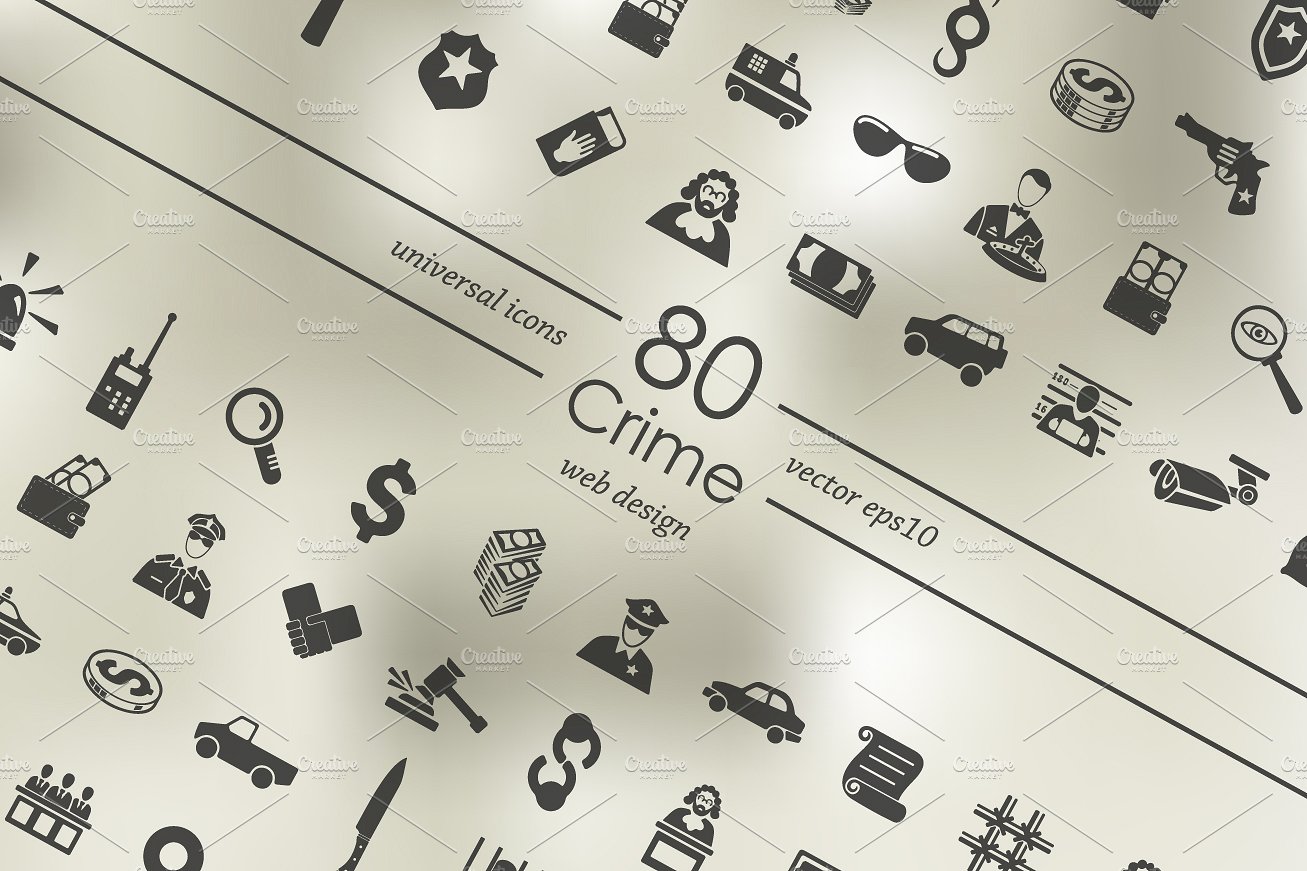 80 Crime Icons