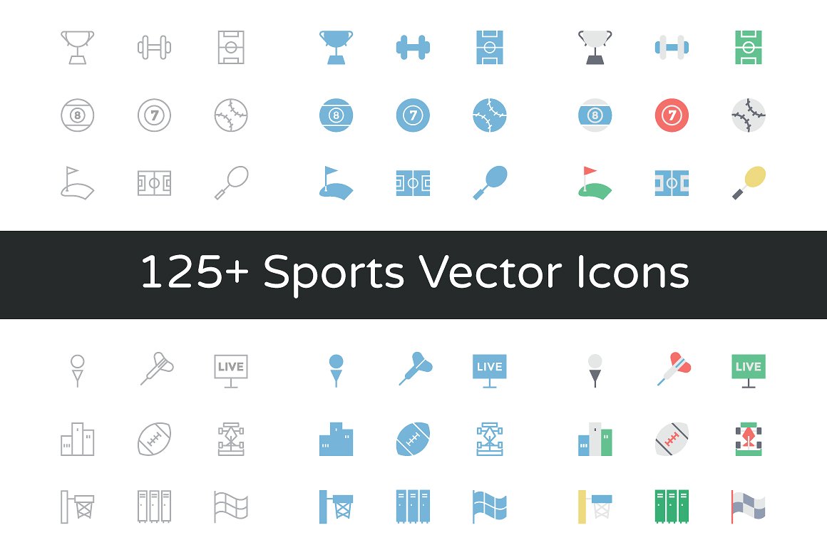 125 Sports Vector Icons