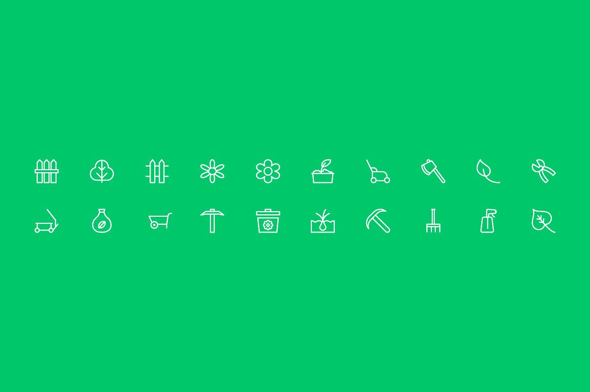 125 Gardening Vector Icons