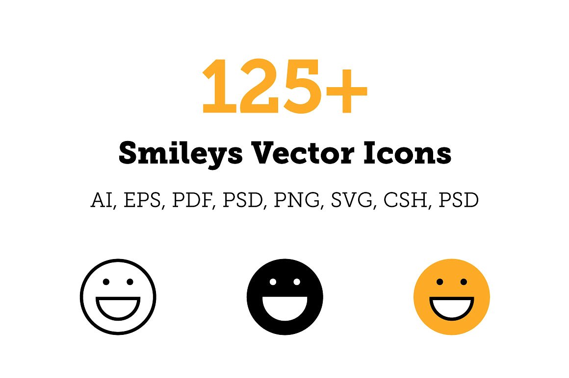 125 Smileys Vector Icons